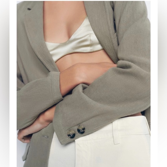 Zara Linen Blend Blazer - New! - Picture 3 of 7